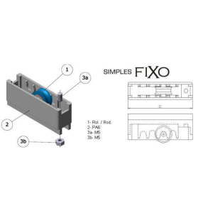 CONJ.ROL.CONFORT SIMP.ESP INOX
