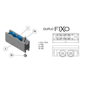 CONJ.ROL.CONFORT DUP ESP INOX